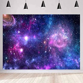 愛してナイト　セル画　背景画付 05 Amazon | 7 x 5フィートの宇宙背景、星空の銀河の写真の背景